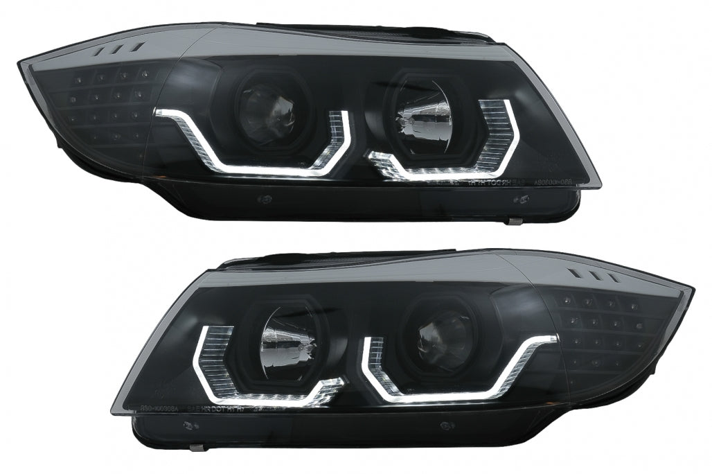 3D LED Angel Eyes Headlights  for BMW 3 Series E90 Limousine E91 Touring