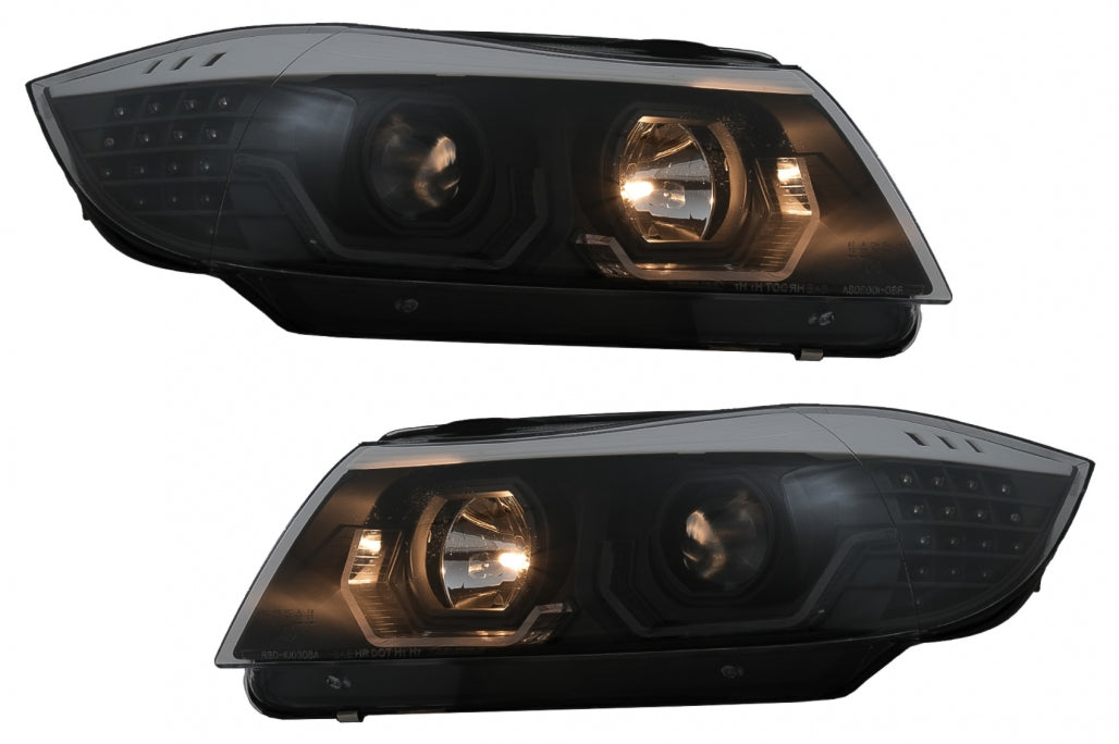 3D LED Angel Eyes Headlights  for BMW 3 Series E90 Limousine E91 Touring