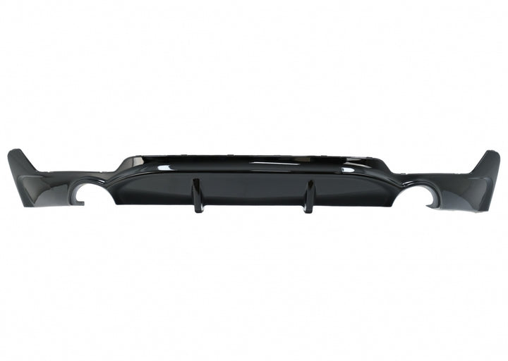 Front Bumper Spoiler Lip suitable for BMW 4 Series F32 F33 F36 Coupe Cabrio Grand Coupe (2013-03.2019) with Rear Bumper Diffuser Twin Single Outlet M-Performance Design