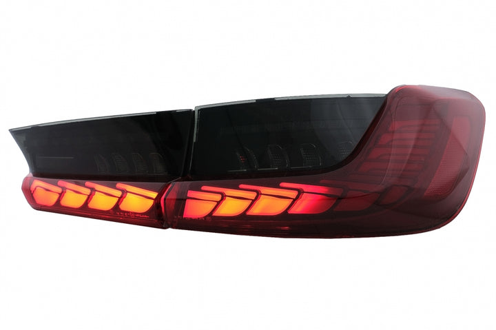 Full LED Taillights suitable for BMW 3 Series G20 G28 M3 G80 Sedan (2018-2022) Red Smoke with Dynamic Sequential Turning Light
