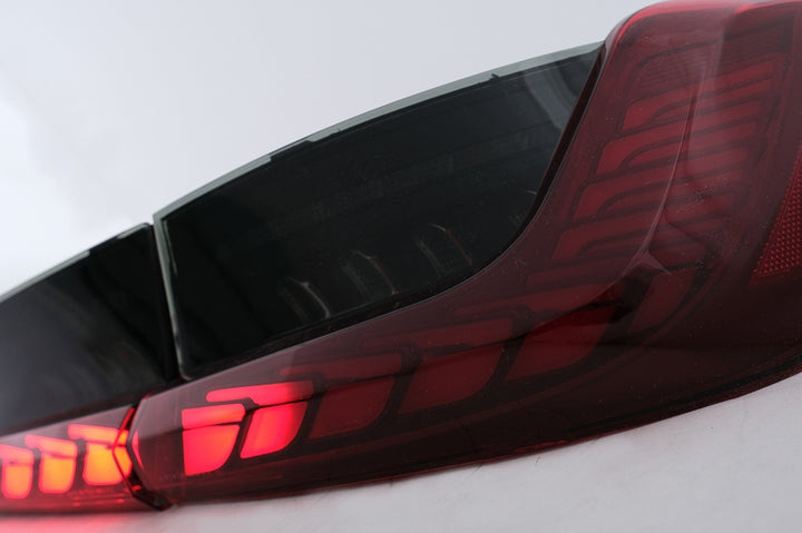 Full LED Taillights suitable for BMW 3 Series G20 G28 M3 G80 Sedan (2018-2022) Red Smoke with Dynamic Sequential Turning Light