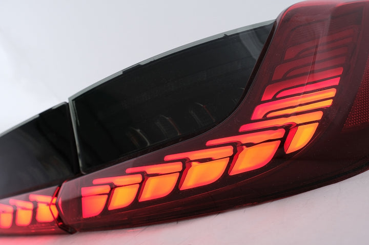 Full LED Taillights suitable for BMW 3 Series G20 G28 M3 G80 Sedan (2018-2022) Red Smoke with Dynamic Sequential Turning Light