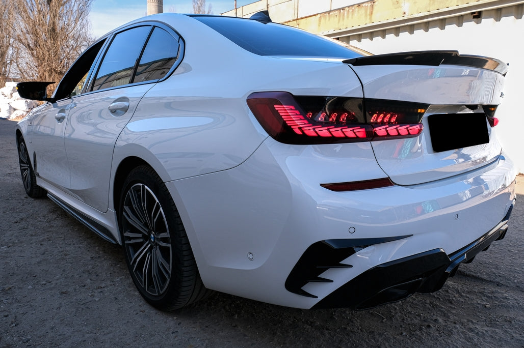 Full LED Taillights suitable for BMW 3 Series G20 G28 M3 G80 Sedan (2018-2022) Red Smoke with Dynamic Sequential Turning Light