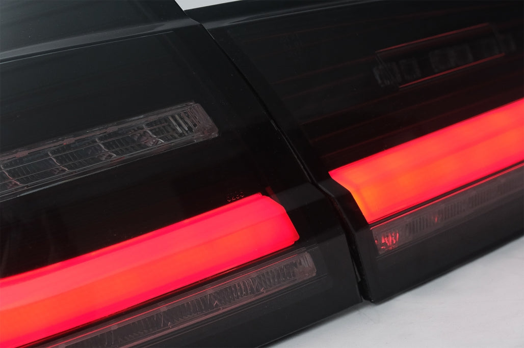 LED BAR Taillights suitable for BMW 3 Series F30 Pre LCI & LCI (2011-2019) Black Smoke with Dynamic Sequential Turning Light