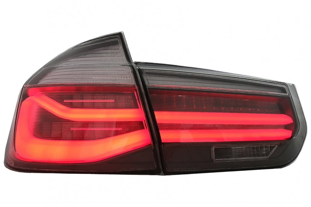 LED Taillights M Look Black Line suitable for BMW 3 Series F30 Pre LCI & LCI (2011-2019) Red Smoke Conversion to LCI Design with Dynamic Sequential Turning Light