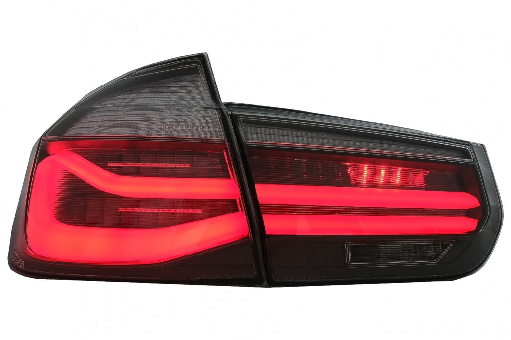 LED Taillights M Look Black Line suitable for BMW 3 Series F30 Pre LCI & LCI (2011-2019) Red Smoke Conversion to LCI Design with Dynamic Sequential Turning Light
