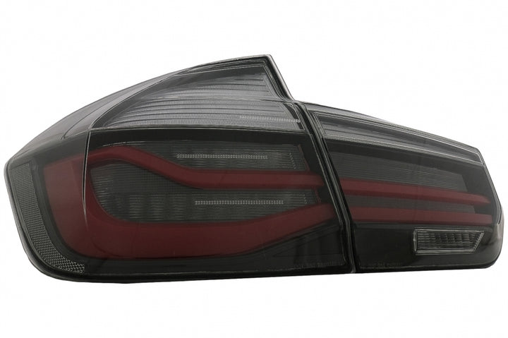 LED Taillights M Look Black Line suitable for BMW 3 Series F30 Pre LCI & LCI (2011-2019) Red Smoke Conversion to LCI Design with Dynamic Sequential Turning Light