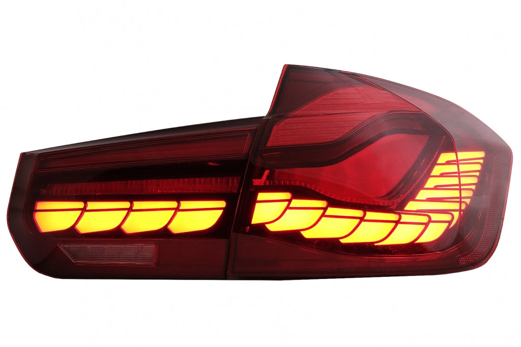 OLED Taillights Conversion to M4 Design suitable for BMW 3 Series F30 Pre LCI & LCI (2011-2019) F35 F80 Red Clear with Dynamic Sequential Turning Light