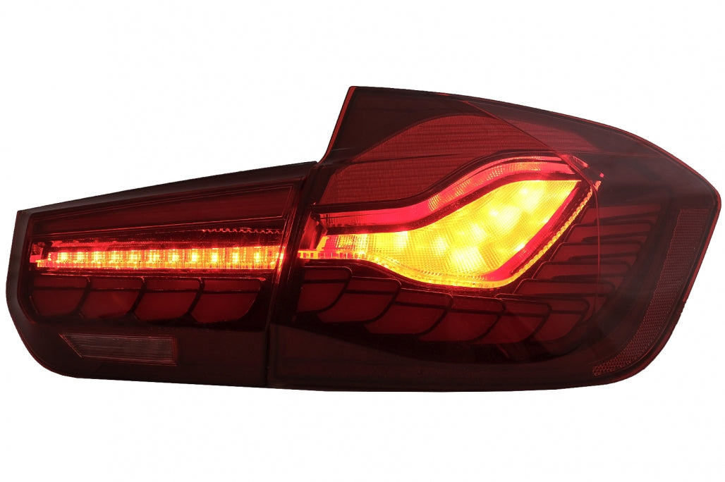 OLED Taillights Conversion to M4 Design suitable for BMW 3 Series F30 Pre LCI & LCI (2011-2019) F35 F80 Red Clear with Dynamic Sequential Turning Light