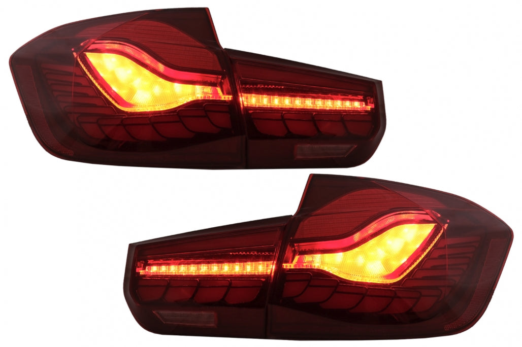 OLED Taillights Conversion to M4 Design suitable for BMW 3 Series F30 Pre LCI & LCI (2011-2019) F35 F80 Red Clear with Dynamic Sequential Turning Light