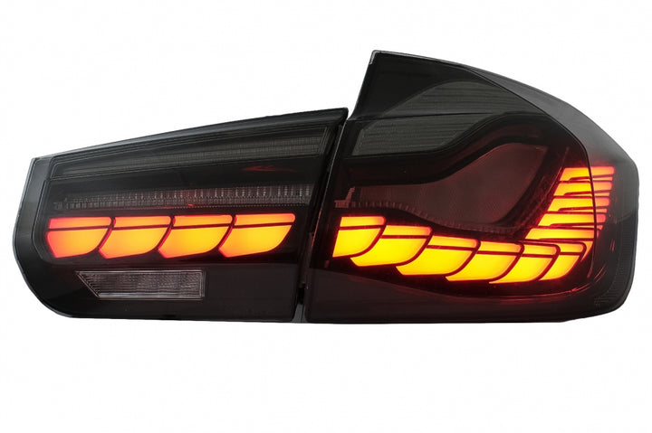 OLED Taillights Conversion to M4 Design suitable for BMW 3 Series F30 Pre LCI & LCI (2011-2019) F35 F80 Red Smoke with Dynamic Sequential Turning Light