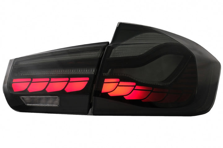 OLED Taillights Conversion to M4 Design suitable for BMW 3 Series F30 Pre LCI & LCI (2011-2019) F35 F80 Red Smoke with Dynamic Sequential Turning Light