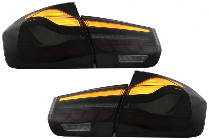 OLED Taillights Conversion to M4 Design suitable for BMW 3 Series F30 Pre LCI & LCI (2011-2019) F35 F80 Red Smoke with Dynamic Sequential Turning Light