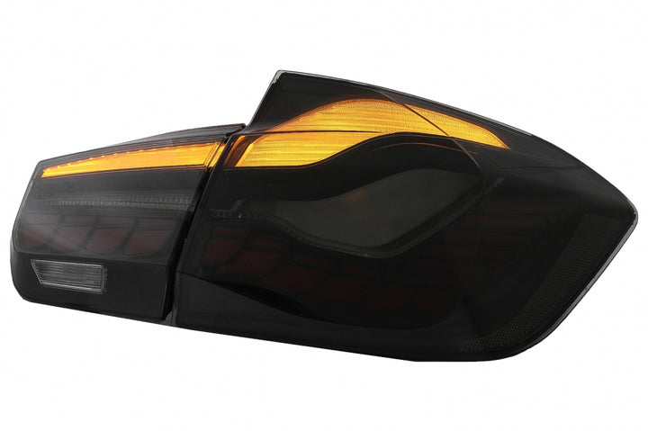 OLED Taillights Conversion to M4 Design suitable for BMW 3 Series F30 Pre LCI & LCI (2011-2019) F35 F80 Red Smoke with Dynamic Sequential Turning Light