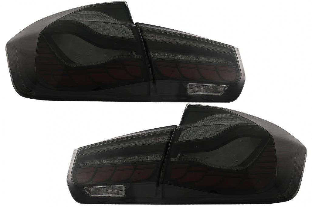 OLED Taillights Conversion to M4 Design suitable for BMW 3 Series F30 Pre LCI & LCI (2011-2019) F35 F80 Red Smoke with Dynamic Sequential Turning Light