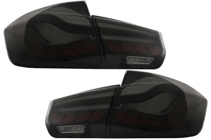 OLED Taillights Conversion to M4 Design suitable for BMW 3 Series F30 Pre LCI & LCI (2011-2019) F35 F80 Red Smoke with Dynamic Sequential Turning Light