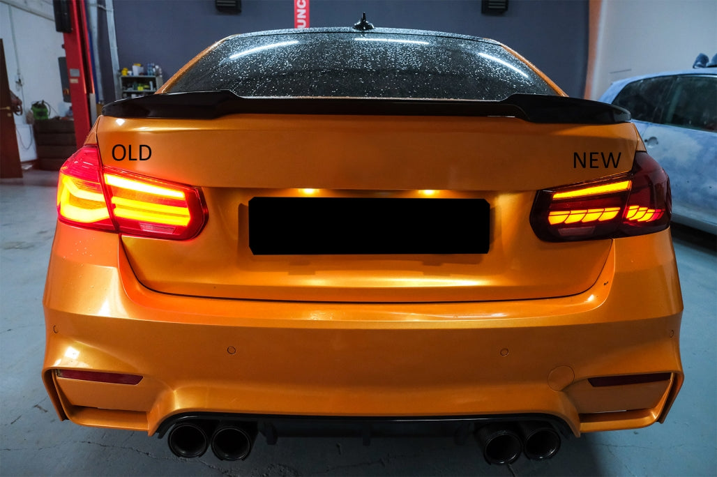 OLED Taillights Conversion to M4 Design suitable for BMW 3 Series F30 Pre LCI & LCI (2011-2019) F35 F80 Red Smoke with Dynamic Sequential Turning Light