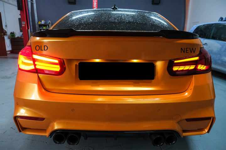 OLED Taillights Conversion to M4 Design suitable for BMW 3 Series F30 Pre LCI & LCI (2011-2019) F35 F80 Red Smoke with Dynamic Sequential Turning Light