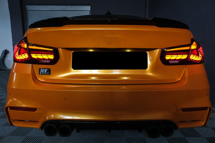 OLED Taillights Conversion to M4 Design suitable for BMW 3 Series F30 Pre LCI & LCI (2011-2019) F35 F80 Red Smoke with Dynamic Sequential Turning Light