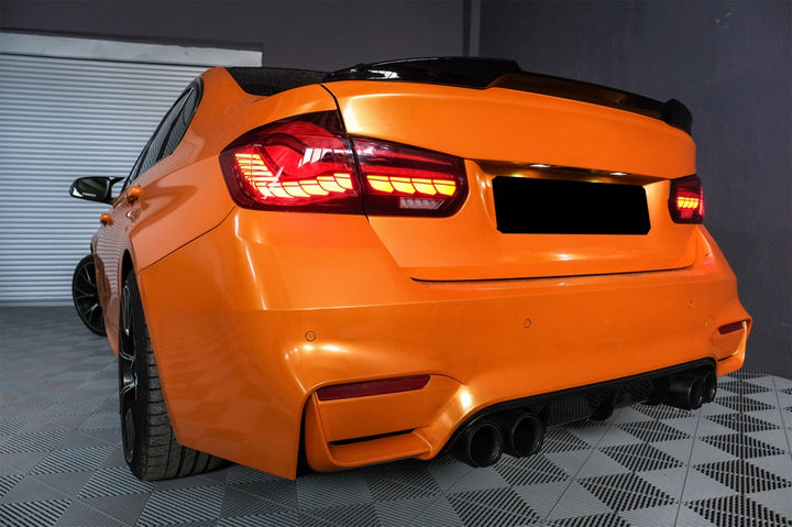 OLED Taillights Conversion to M4 Design suitable for BMW 3 Series F30 Pre LCI & LCI (2011-2019) F35 F80 Red Smoke with Dynamic Sequential Turning Light