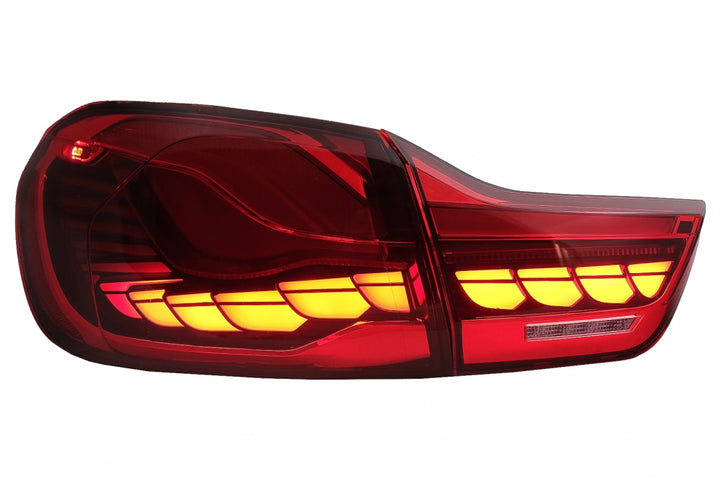 OLED Taillights suitable for BMW 4 Series F32 F33 F36 M4 F82 F83 (2013-03.2019) Red Clear with Dynamic Sequential Turning Light