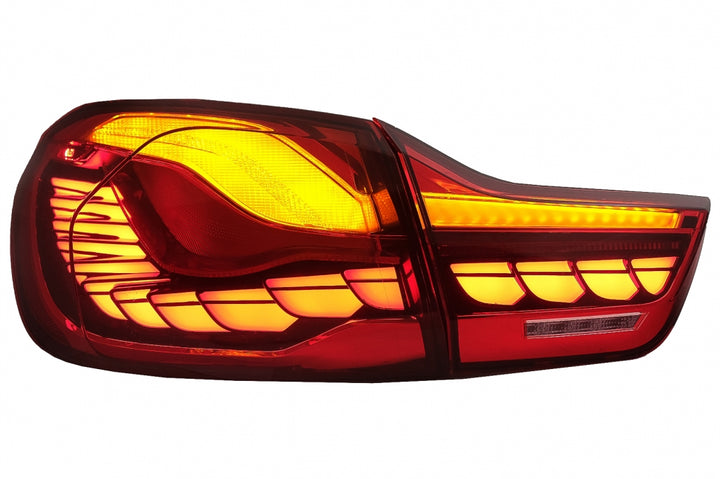 OLED Taillights suitable for BMW 4 Series F32 F33 F36 M4 F82 F83 (2013-03.2019) Red Clear with Dynamic Sequential Turning Light