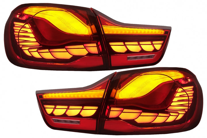 OLED Taillights suitable for BMW 4 Series F32 F33 F36 M4 F82 F83 (2013-03.2019) Red Clear with Dynamic Sequential Turning Light