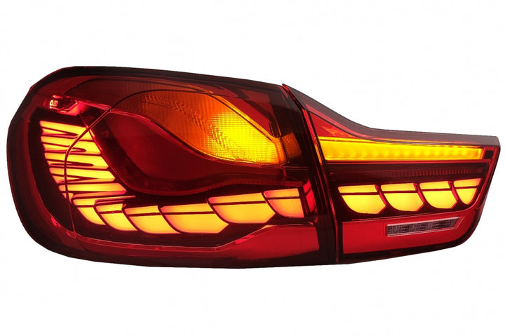 OLED Taillights suitable for BMW 4 Series F32 F33 F36 M4 F82 F83 (2013-03.2019) Red Clear with Dynamic Sequential Turning Light