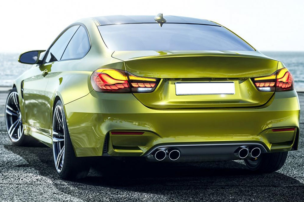 OLED Taillights suitable for BMW 4 Series F32 F33 F36 M4 F82 F83 (2013-03.2019) Red Smoke with Dynamic Sequential Turning Light