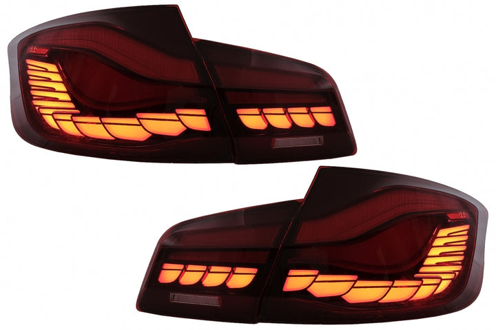 LED Taillights suitable for BMW 5 Series F10 (2011-2017) with Dynamic Sequential Turning Light Upgrade to LCI G30 Design