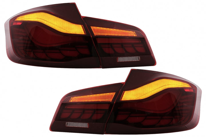 LED Taillights suitable for BMW 5 Series F10 (2011-2017) with Dynamic Sequential Turning Light Upgrade to LCI G30 Design