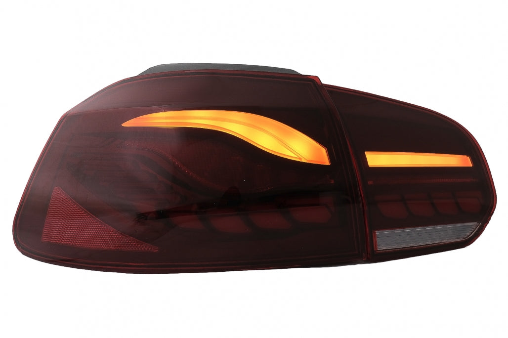 Taillights Full LED suitable for VW Golf 6 VI (2008-2013) Red Smoke with Sequential Dynamic Turning Lights (LHD and RHD)