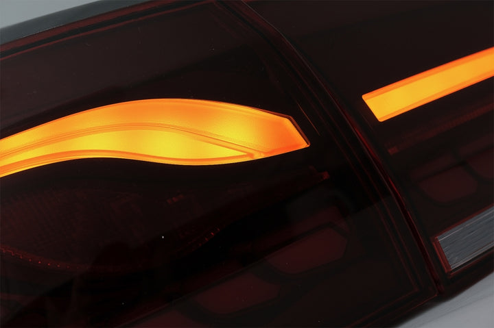 Taillights Full LED suitable for VW Golf 6 VI (2008-2013) Red Smoke with Sequential Dynamic Turning Lights (LHD and RHD)
