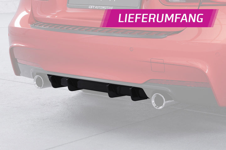 Diffuser | Rear apron with ABE for BMW 3 Series F30 M-Package