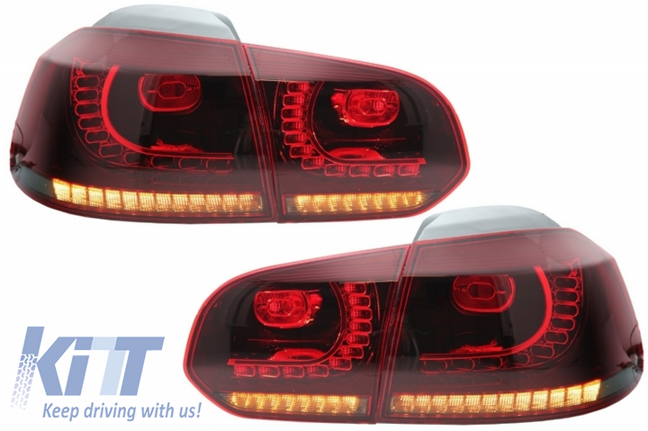 LED Headlights and Taillights suitable for VW Golf 6 VI (2008-2013) With Facelift G7.5 Look Silver Flowing Dynamic Sequential Turning Lights LHD