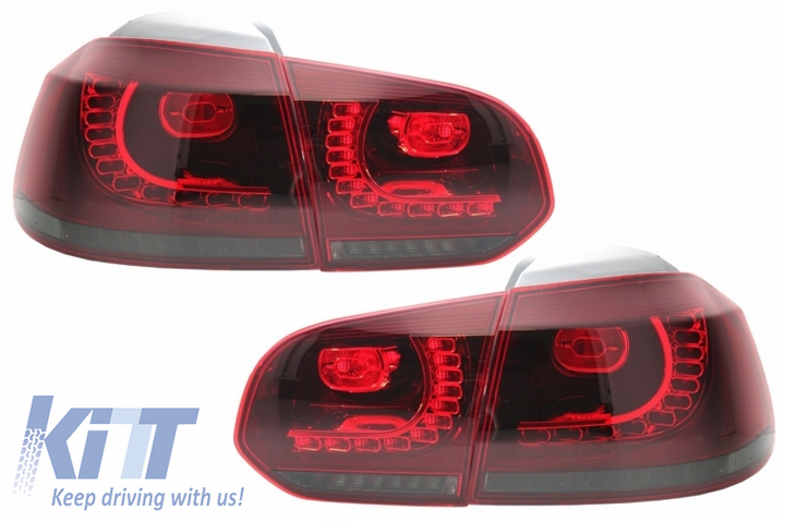 LED Headlights and Taillights suitable for VW Golf 6 VI (2008-2013) With Facelift G7.5 Look Silver Flowing Dynamic Sequential Turning Lights LHD