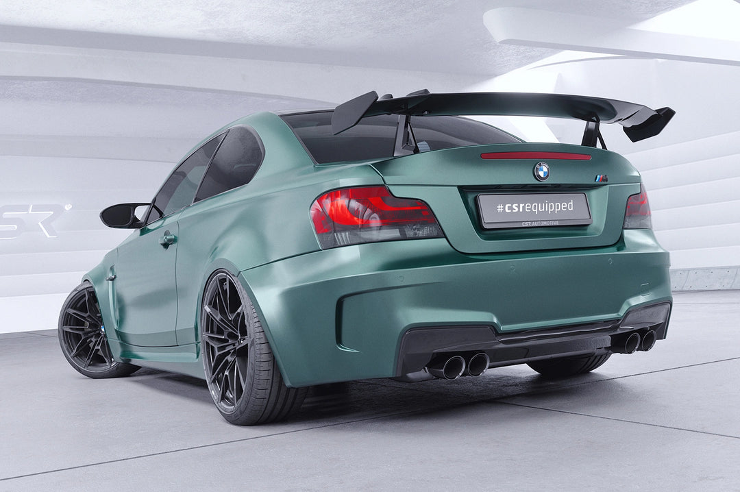 Swan neck rear wing with ABE for BMW 1 Series / M1 E82 Coupe SHF043